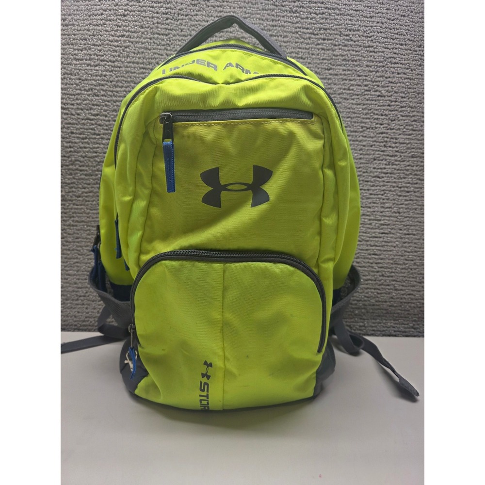 Under Armour Storm 1 Backpack Neon Yellow‎ Grey Laptop Sleeve Water Resistant